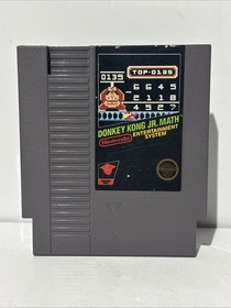 RARE! Donkey Kong Jr Math NES CIB Complete Hangtab Box Manual Cart 5 Screw VG