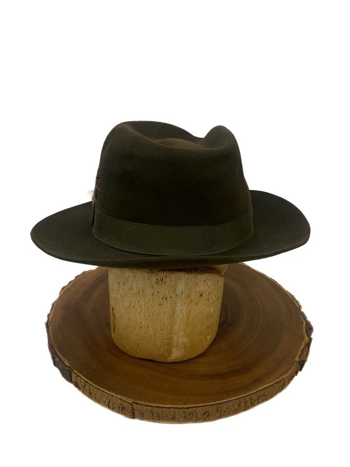 Sombrero Stetson Fedora Informal Para Hombre Chatham Verde Sólido Talla 7 R Ovalado  Foto 2 de 4