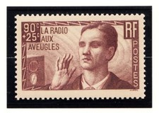 Timbre France N° 418 - La radio aux aveugles 1938 - Neuf**