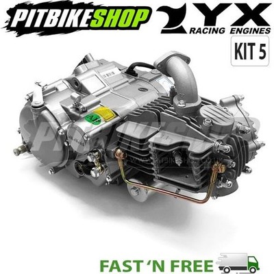 YX150 Pitbike Motor Elektrostart 1P60FMJ 150cc 30mm High Flow Adj Ansaugstutzen blank