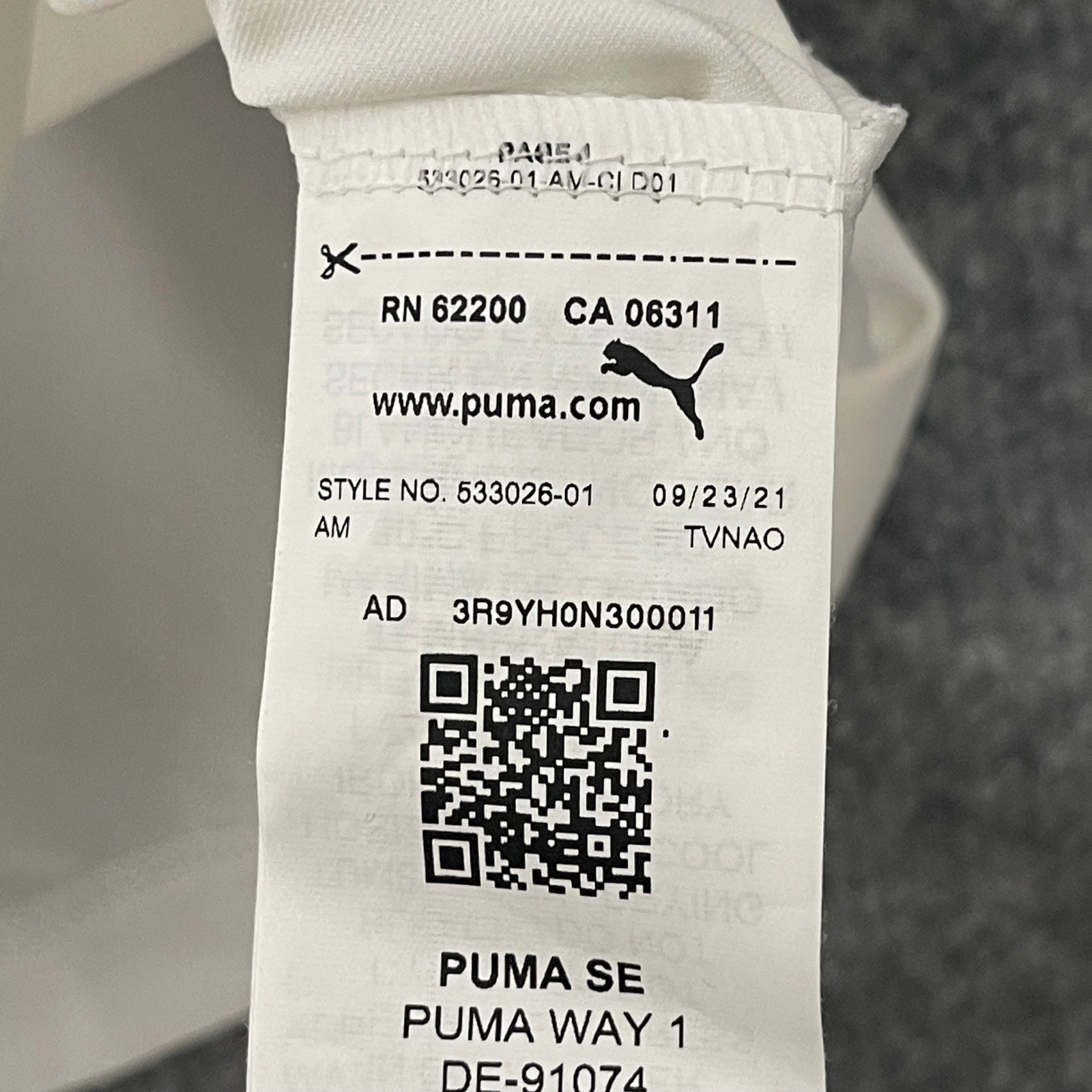 Puma Volition America Golf Polo Shirt Mens Medium White Red Blue Stripe USA Logo thumbnail 7