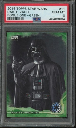 2016 Topps Star Wars Darth Vader #11 Rogue One Green Parallel PSA 10 JA577