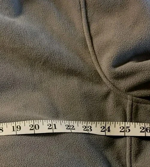 Lands End men's XXL mock neck full zip outdoor Gray Soft Cozy jacket W/pockets - Image 3 of 4