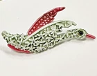Vintage HAR (HARGO) signed Enamel Bird Goose Fowl Brooch Pin costume Jewelry