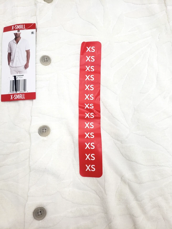 Weatherprood XS Terry Cloth Beach Resort Style Casual Button Down Shirt NWT - Image 2 of 4