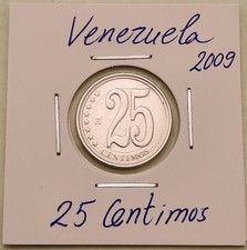 Venezuela coin,  25 Centimos,  2009