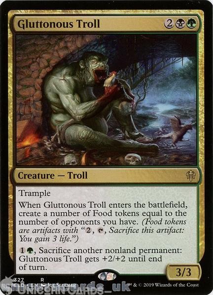 Gluttonous Troll Rare Mint MTG Card :: Throne of Eldraine Brawl Decks ::