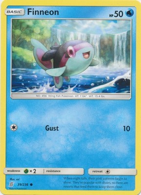4x NM-Mint Finneon - 39/236 - Common Pokemon Unified Minds