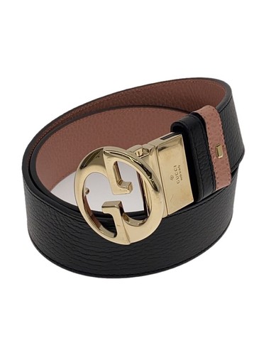 GUCCI Belt/80cm/Leather/BLK