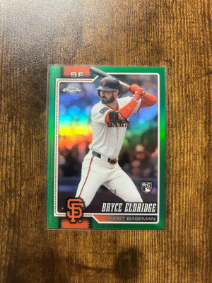 2026 Topps Chrome Bryce Eldridge Rookie Card True Green /99 #254