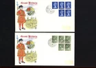 1973 30p & 35p booklet panes on Stuart FDCs Southampton CDS. Cat £80