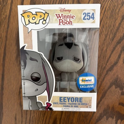 New Funko Pop Disney Winnie The Pooh #254 Eeyore Flocked Gemini Exclusive