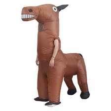 Inflatable Horse Costume Adult Funny Blow Up Animal Suit for Halloween Party