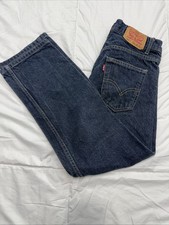 Boys Levis 505 Regular Blue Jean Dark Stone Wash Sz 12 26X26 Denim Straight Leg