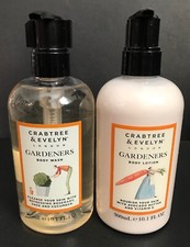 CRABTREE  EVELYN GARDENERS BODY WASH  BODY LOTION LOT 10.1 OZ NEW DISCONTINUED