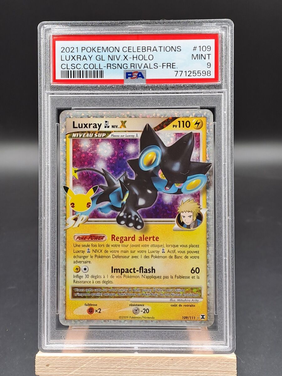PSA 9 Carte Pokémon Luxray X 109/111 - 25 ans Célébrations PSA 9 Carte Pokémon Luxray X 109/111 - 25 ans Célébrations