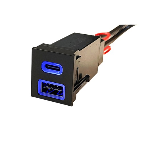 Für Toyota RAV4 C-HR Auto Dual USB-C PD USB-A QC3.0 Ladegerät Buchse Steckdose - 第 7/7 張圖片