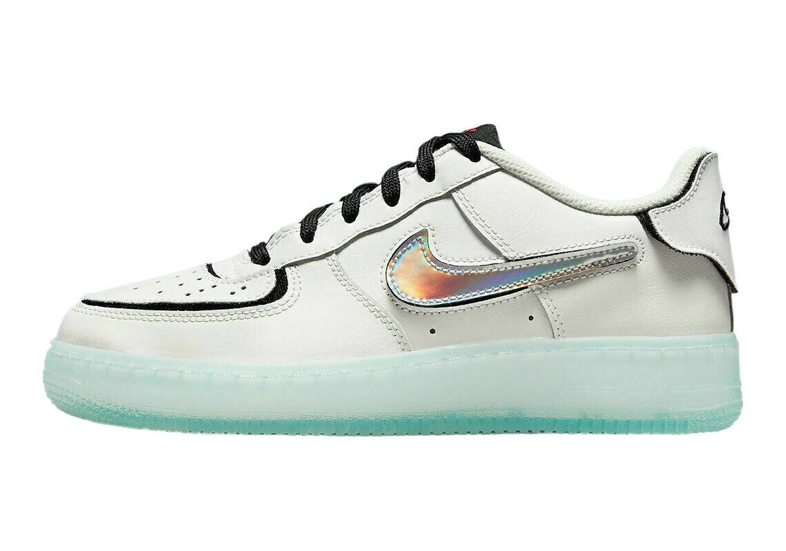 Кроссовки Nike Air Force 1/1 Summit для больших детей, белые/многоцветные, черные (DH7341 100) - 6