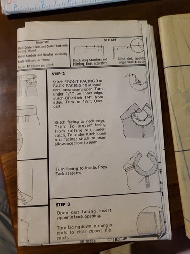 6006 Butterick SEWING Pattern Misses Semi Fitted A Line Dress Pants Sz 12 FF  - Picture 3 of 4