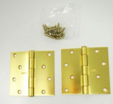 National Hardware 512 N143-040 4" Door Hinges Satin Brass Finish 2 Packs QTY 5