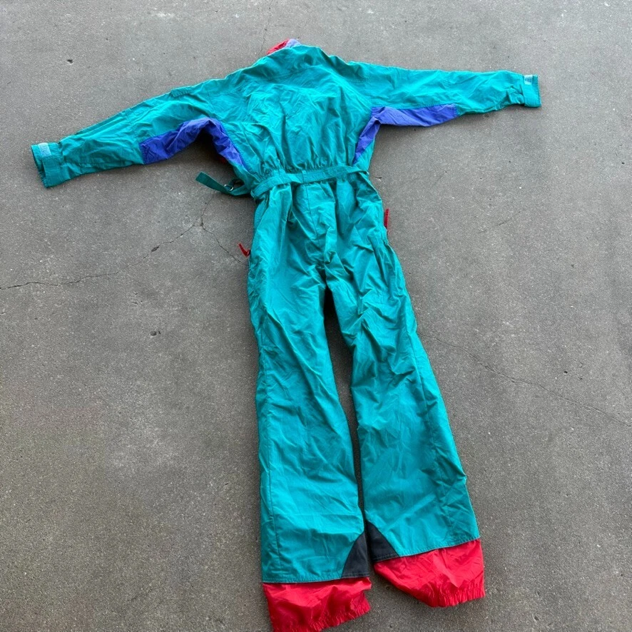 columbia ski suit one piece snowsuit snow bib vtg bugaboo 80s 90s 