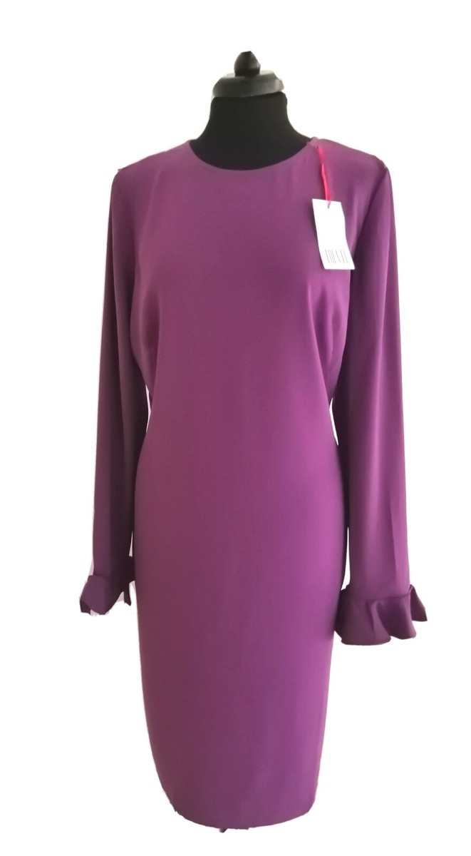 Abito Crêpe LOLALI' Tg Color Ciclamino NUOVO