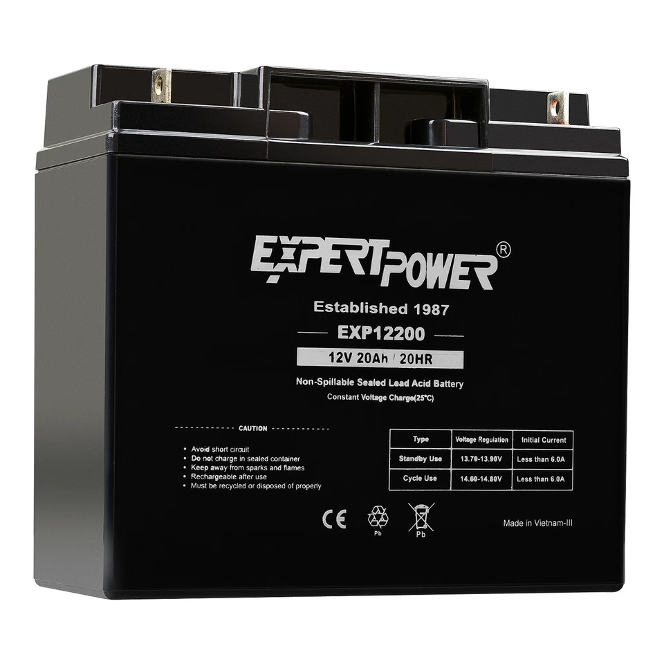 ExpertPower - 12V 20AH SLA AGM Battery replaces 51814 6fm17 6-dzm-20 6-fm-18 - Image 2 of 4