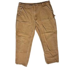 Carhartt B01BRN USA made VTG Double Knee Duck Canvas Carpenter Pants 40x29