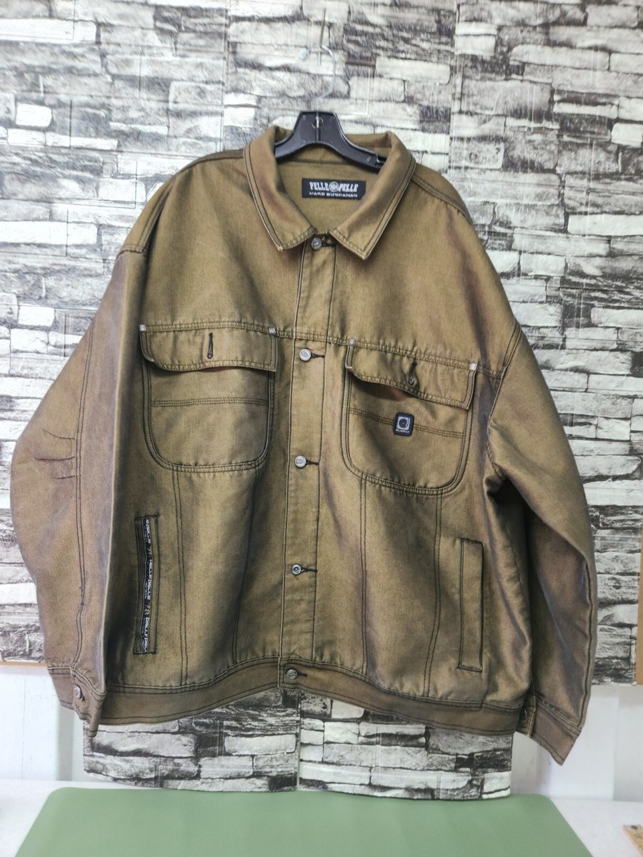 Pelle Pelle Golden Jean Jacket Men's XXXL Marc Buchanan Pelle Pelle Golden Jean Jacket Men's XXXL Marc Buchanan