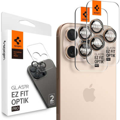 2x Kameraglas für iPhone 16 Pro/Pro Max/15 Pro/Pro Max/14 Pro/Pro Max Spigen