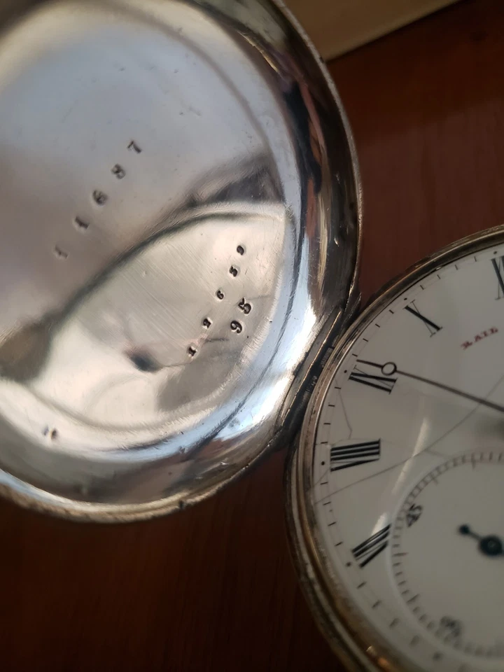 RELOJ BOLSILLO ROBERT ROSKELL RAILROAD APROBADO PARA EL REINO UNIDO 1890 Foto 3 de 4