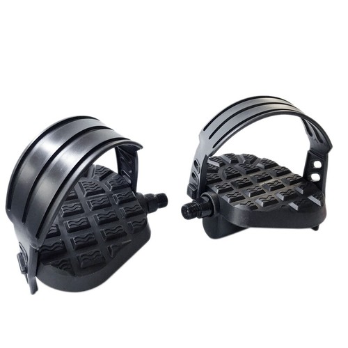 1 Paio di Pedali per Bici da Allenamento un Scatto Fisso con Cinghie Pedale  S5B4 | eBay