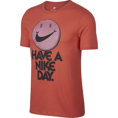 coral color nike shirt