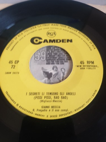 Gianni Meccia I Segreti Li Tengono Gli Angeli Alzo La Vela 45 Italy 1960 Rare - Picture 4 of 5