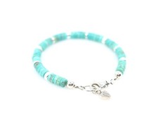 Men's Green Turquoise Bracelet, Southwestern Native American Style Jewelry