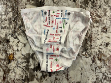 True Vintage Victoria's Secret Signature Waistband Cotton String Bikini Panty S