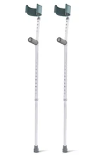 GAESCA Aluminum Elbow Crutches (Pair), Adjustable Height, Forearm Cuff