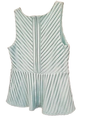 Kaari Blue Women's Sleeveless Top, sz. M, shade of green, eyelets, pre-owned - Picture 5 of 6