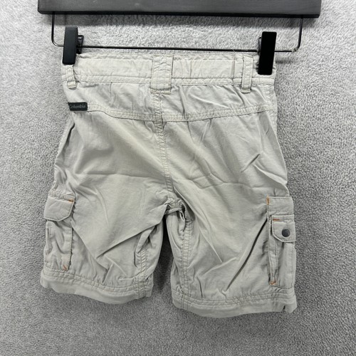 Columbia Shorts Kids Size 5 Beige Flat Front Cargo Hiking Performance Adjustable - Picture 9 of 11