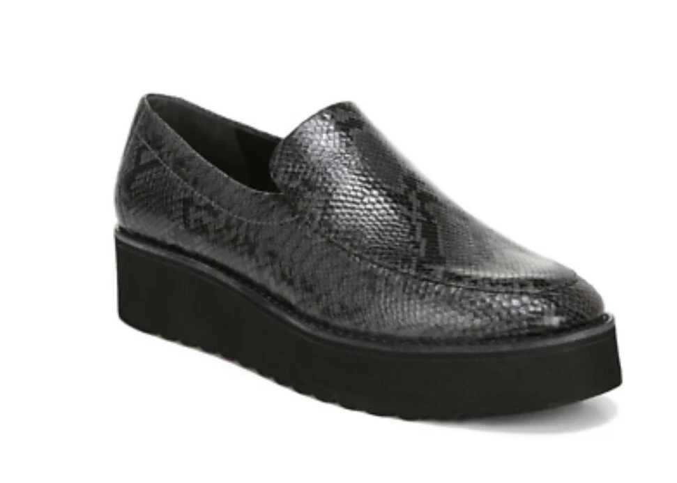 New Zeta Snakeskin Platform Loafers Black 9.5 eBay