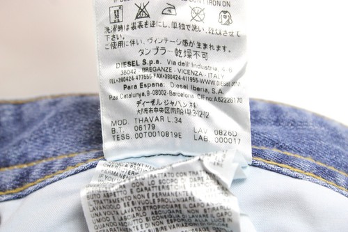 Diesel Thavar Slim-Skinny 0826D Herrenjeans W27/L34 Faltig Neu Schnurrhaare - Picture 8 of 9