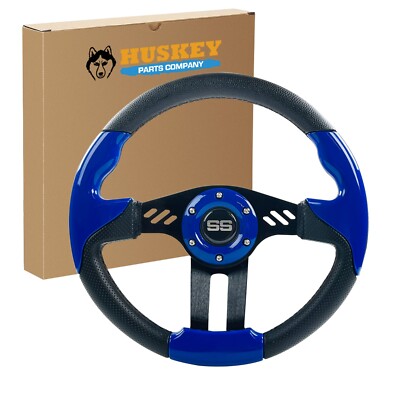 Blue Golf Cart Steering Wheel Comfortable Grip For EZGO Club Car Yamaha