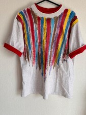 Vintage 90's Double-Sided Roll Up Sleeve T-Shirt Size L USA Made Color brushed