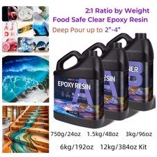 DEEP POUR 2:1 Clear Epoxy Resin Kit - 24oz/48...
