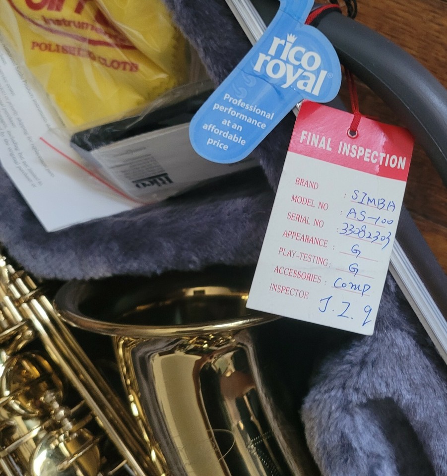 Simba Brass Alto Saxophone AS-100 (3308203) With Hard Case | eBay