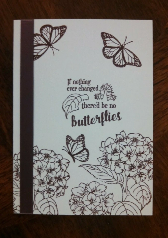 Tarjeta de felicitación hecha a mano de felicitación, jubilación o trabajo nuevo con mariposas Foto 2 de 4