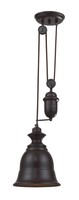 Elk Lighting Farmhouse Pendant In Oiled Bronze 65070-1 Elk Lighting Farmhouse Pendant In Oiled Bronze 65070-1