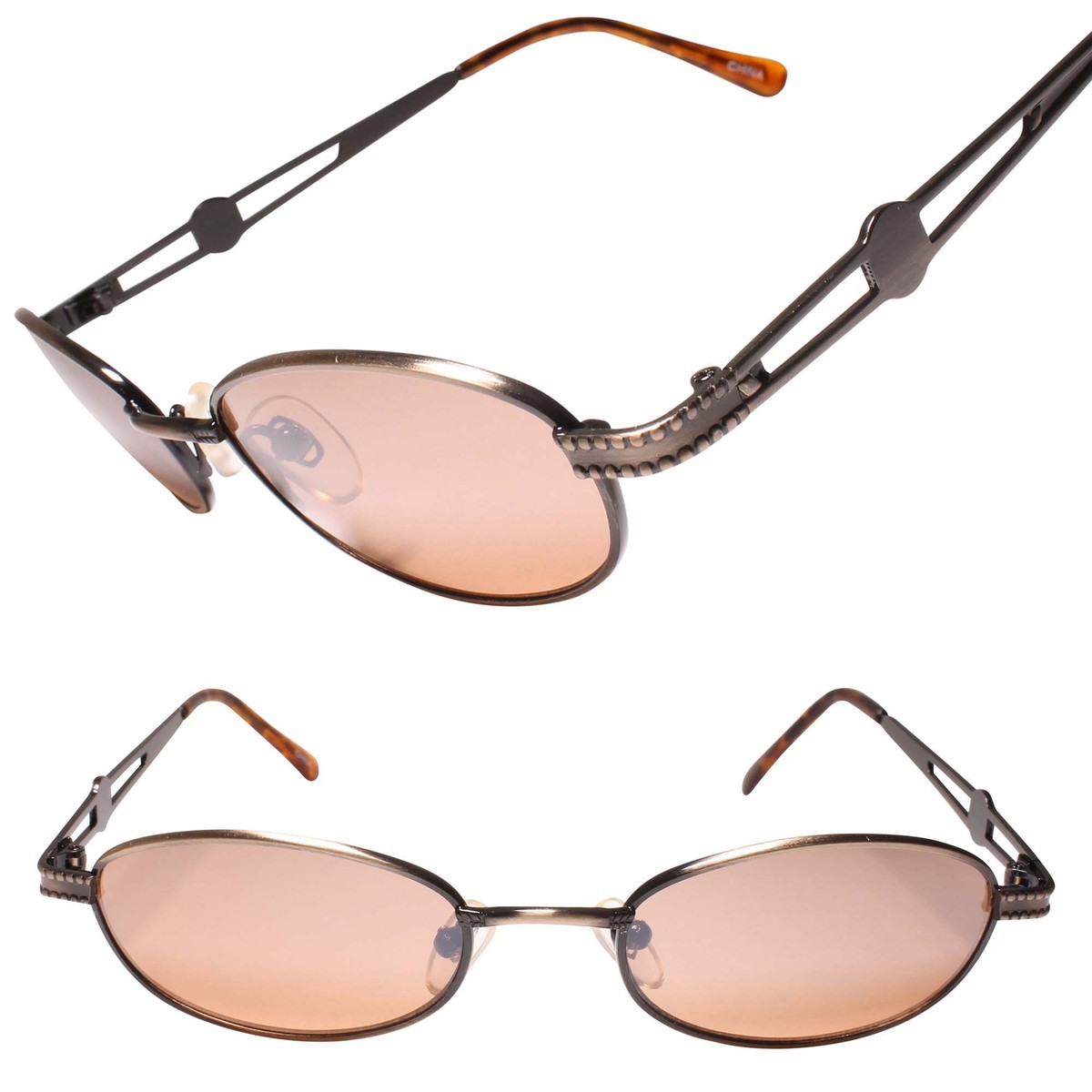 90s Y2K Classic Look with Genuine Vintage Rectangle Brown Stylish