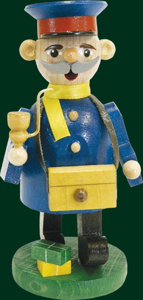 Räucherfigur Weihnachten original Erzgebirge Räuchermann Postbote 26345 NEU