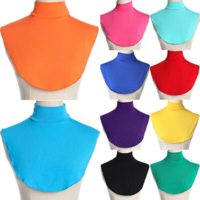 Women Men Modal Fake Mock Neck Bib Dickey Collar Neckline Turtleneck Warmer Top